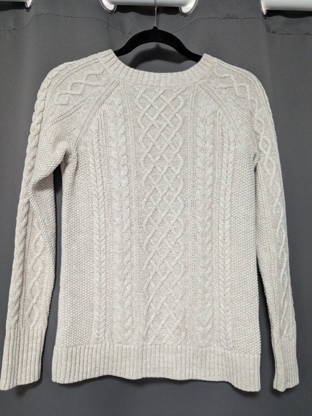 GAP Off White Cable Knit Cotton Sweater Size XS